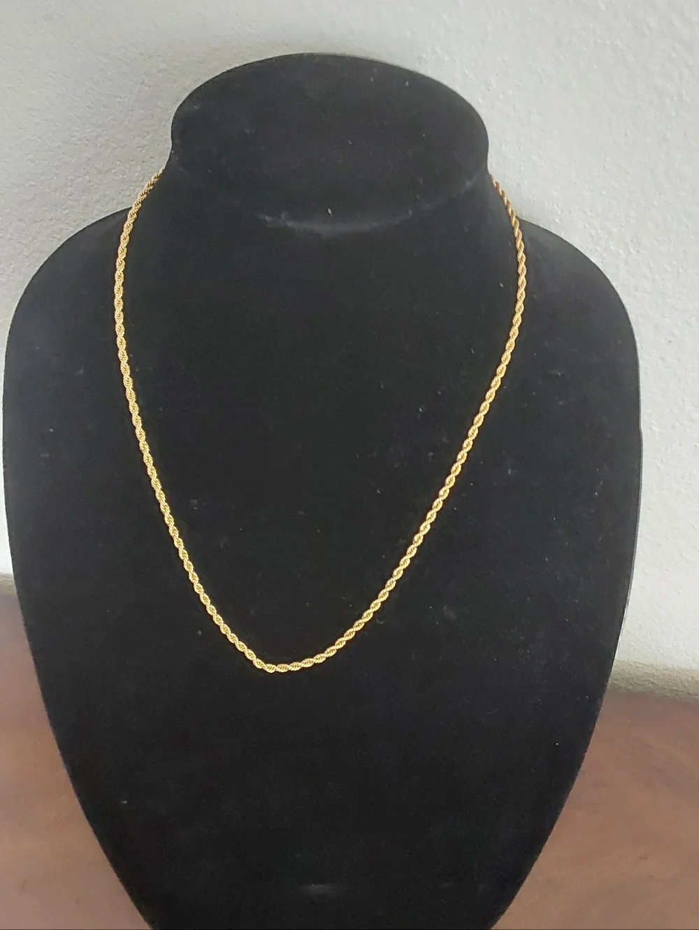 Trifari Gold Rope Chain Necklace - Men's Polished Link‎